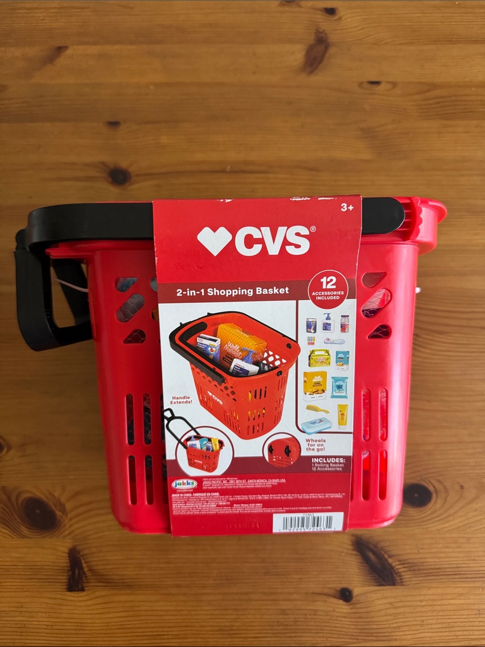 CVS Red 2-in-1 Shopping Basket with 12 Accessories